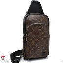 ルイヴィトン ボディバッグ アヴェニュー スリングバッグ モノグラム マカサー M46327 LOUIS VUITTON 極美品 【中古】