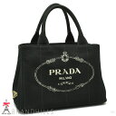 プラダ トートバッグ レディース カナパ キャンバス NERO ブラック 2WAYショルダー 1BG439 PRADA 美品 【中古】