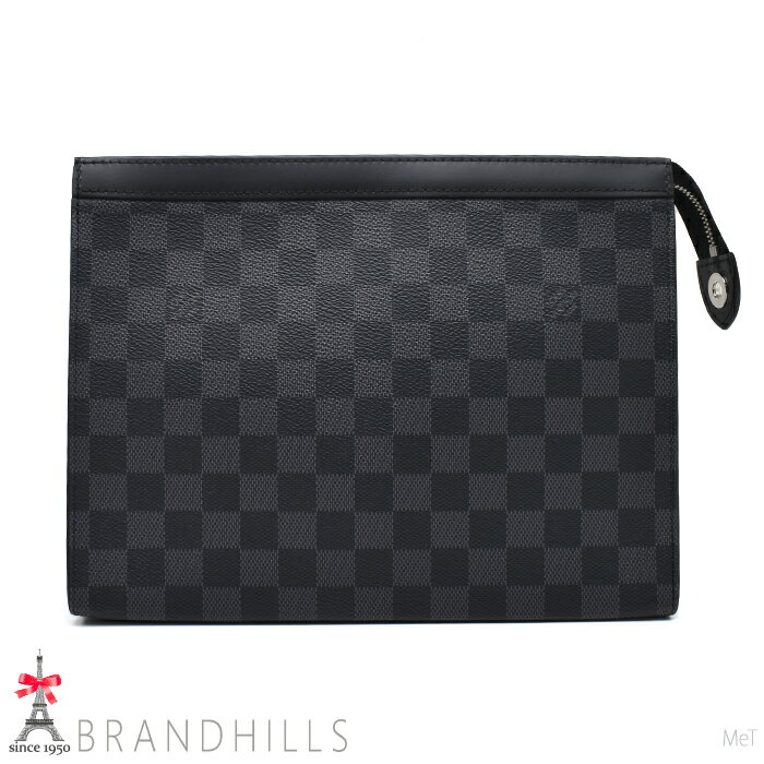 ルイヴィトン クラッチバッグ ポシェット ヴォワヤージュMM ダミエ グラフィット セカンド N41696 LOUIS VUITTON 極美品 【中古】