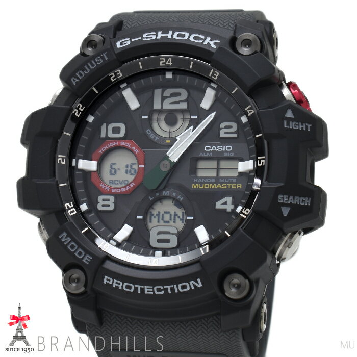 カシオ G-SHOCK 腕時計 メンズ マッドマスター ソーラー電波 ラバー ブラック文字盤 GWG-100-1A8JF CASIO 未使用品 【中古】