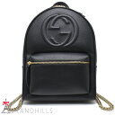 グッチ バックパック レディース ソーホー インターロッキング レザー ブラック アウトレット リュック 536192 GUCCI 未使用品 【中古】