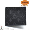 ルイヴィトン 財布 二つ折り メンズ ポルトフォイユ マルコNM モノグラム エクリプス M62545 LOUIS VUITTON 極美品 【中古】