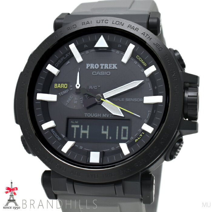 カシオ G-SHOCK 腕時計 メンズ プロトレック クライマーライン ソーラー電波 ラバー SS ブラック文字盤 PRW-6620YFM-1JR CASIO ほぼ未使用 【中古】のサムネイル