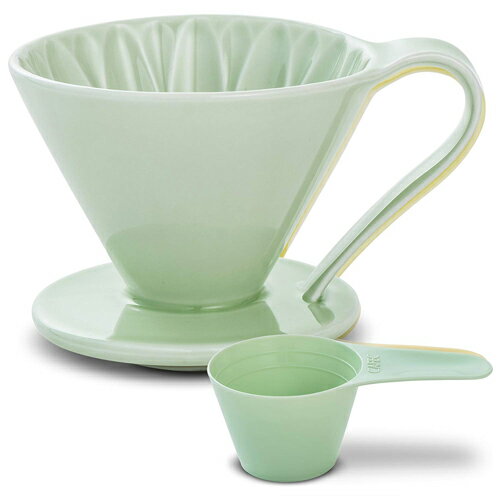 CAFEC 磁器フラワードリッパー CUPS4 Green【若葉】 CFD-4GR 2〜4杯用