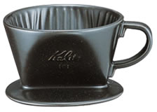 Kalita カリタ 陶器製ドリッパー 101-ロト ブラック 1〜2杯用 #01005