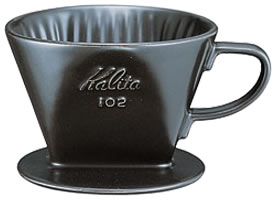 Kalita カリタ 陶器製ドリッパー 102-ロト ブラック 2〜4杯用 #02005 