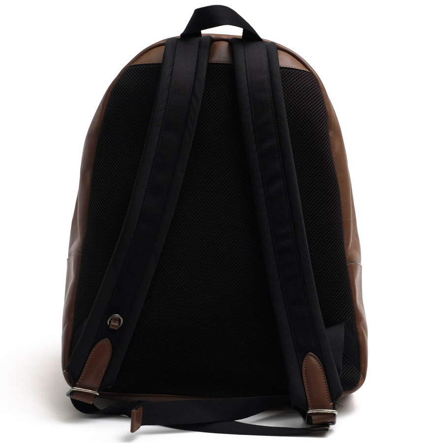 COACH リュック コーチ F59321 Charles Backpack In Nylon チャールズ バックパック 牛革 COACHロゴ ノートPC収納可 デイパック バイカラー 【中古】 2