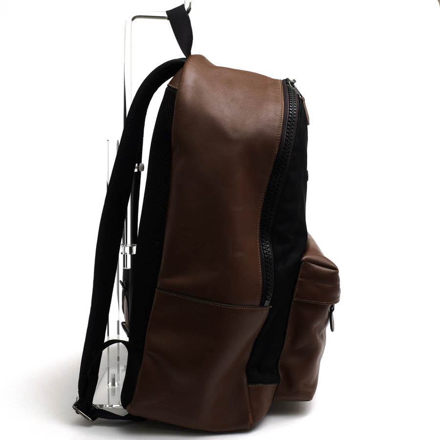 COACH リュック コーチ F59321 Charles Backpack In Nylon チャールズ バックパック 牛革 COACHロゴ ノートPC収納可 デイパック バイカラー 【中古】 3