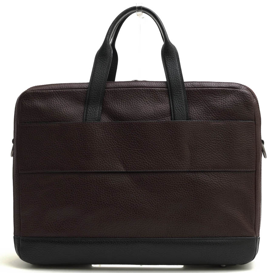 COACH ビジネスバッグ コーチ F27617 Hamilton Day Brief ハミルトン デイ ブリーフ ペブルドレザー 牛革 A4サイズ収納可 シボ革 シュリンクレザー 【中古】 2