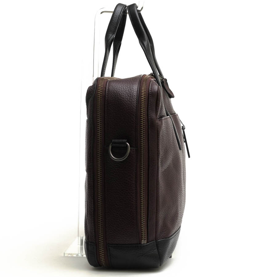 COACH ビジネスバッグ コーチ F27617 Hamilton Day Brief ハミルトン デイ ブリーフ ペブルドレザー 牛革 A4サイズ収納可 シボ革 シュリンクレザー 【中古】 3