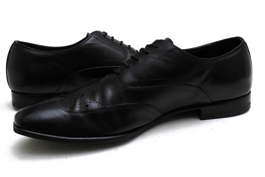 PRADA ビジネスシューズ プラダ 073 牛革 カーフ メダリオン ウイングチップ 【中古】