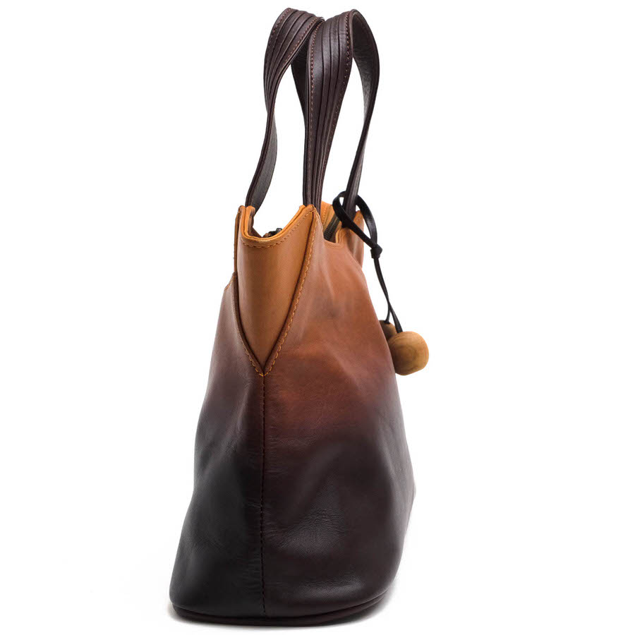 MOTHERHOUSE ハンドバッグ マザーハウス Icho Mini Hand 銀杏 イチョウ 牛革 グラデーション 【中古】 branding-10083168 ブランディング サンプル画像3