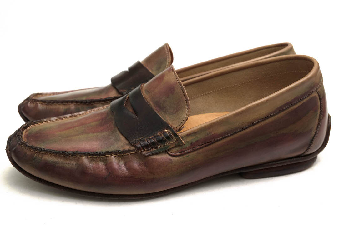 FRANCESCO BENIGNO コインローファー フランチェスコべニーニョ 牛革 カーフ パティーヌ仕上げ スリッ..