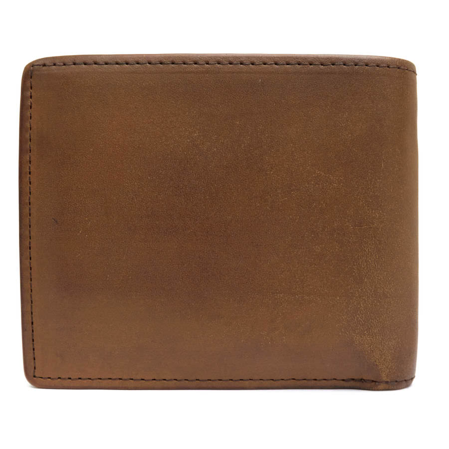 COCOMEISTER 財布 ココマイスター OAK BARK BATCOMBE オークパーク・バットクローム 英国産牛革 小銭入れあり 二つ折り 【中古】