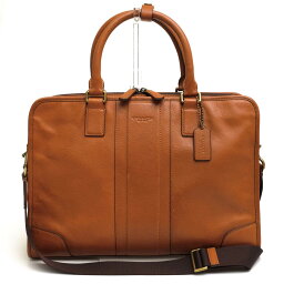 COACH ビジネスバッグ コーチ F71171 HERITAGE WEB LEATHER SLIM BRIEF ヘリテージ ウェブ レザー スリム ブリーフ カーフ 牛革 2WAY ショルダーバッグ 【中古】