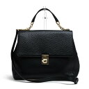 FURLA ハンドバッグ フルラ JOANN M TOP HANDLE ジョアン ペブルドレザー 牛革 チェーンショルダー 2WAY ショルダーバッグ 【中古】