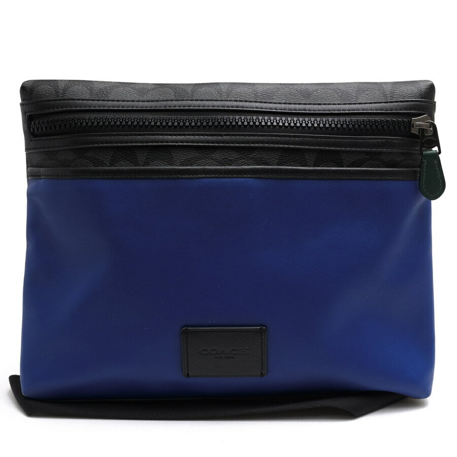 BRANDINGの全商品で利用可↓↓1%OFFクーポン↓↓COACH コーチ ショルダーバッグ メンズ C1299 Carrier Crossbody In Colorblock Signature Canvas シグネチャーコーテッドキャンバス スムースカーフ 牛革商品説明1941年、アメリカ、ニューヨークのマンハッタン、小さなロフトで生まれたコーチは、今や女性と男性のための洗練された高級ハンドバッグ、アクセサリー、ギフトを扱う、代表的なファッション・アクセサリー・ブラントになりました。シンプルでいて、機能的なバッグ。伝統のレザー商品から、新しい素材とレザーの組み合わせ、パステルカラーや原色などを積極的に取り入れ、スタイリッシュブランドへと変貌をとげた「COACH」。現在、世界25ヶ国以上の国々で事業を展開しているコーチは、「高い品質」「揺るぎない本物志向」「優れた価値」の伝統を忠実に守るグローバル・ブランドです。何十年もの間、コーチはクラフツマンシップの伝統を忠実に守り続けてきました。歴史と伝統に対するブランドの忠誠心は変わりません。コーチでは職人が中心にあり、彼らのクオリティへの献身がコーチ・ブランドを活気づけてきました。アメリカを代表する老舗ハンドバッグブランドとして、これからも世界中の人々に愛され続けていくことでしょう。ブランドを象徴するシグネチャーキャンバスとスムースカーフレザーのコンビネーションが特徴のCOACHの「Carrier Crossbody」。カラーブロックがモダンな印象を与え、ストリートとクラシックの要素をバランスよく融合させたデザインに仕上げられています。ブランドの定番素材であるコーテッドキャンバスは耐久性と撥水性に優れ、長く愛用できる実用性も備えています。外側にはスナップ式ポケットを備え、頻繁に取り出すアイテムをスマートに収納可能。内部にはファスナーポケットが配置され、貴重品の管理にも対応します。ファブリックライニングは軽量で耐久性が高く、日常使いに適した仕様です。さらにファスナー開閉によりセキュリティ性も高く、移動時の安心感を高めています。ショルダーストラップは長さの調節が可能で、肩掛けと斜め掛けの両方に対応。ユニセックスなデザインのため、男女問わず使用できます。コンパクトながらも機能性が高く、デイリーユースから旅行時のサブバッグまで幅広いシーンで活躍するモデルです。商品詳細◆ブランド名　COACH◆サイズ詳細　横幅 約23cm、縦幅 約15cm、マチ 約6cm、ショルダー長さ最大 約125cm◆仕様　メイン収納×1、内側ファスナーポケット×1、外側スナップポケット×1◆特徴　クロスボディ ボディバッグ◆型番　C1299 Carrier Crossbody In Colorblock Signature Canvas◆素材　上質なPVC×革レザー◆素材詳細　シグネチャーコーテッドキャンバス、スムースカーフレザー、ファブリックライニング◆色　ブラック 黒◆商品状態　中古品-良い