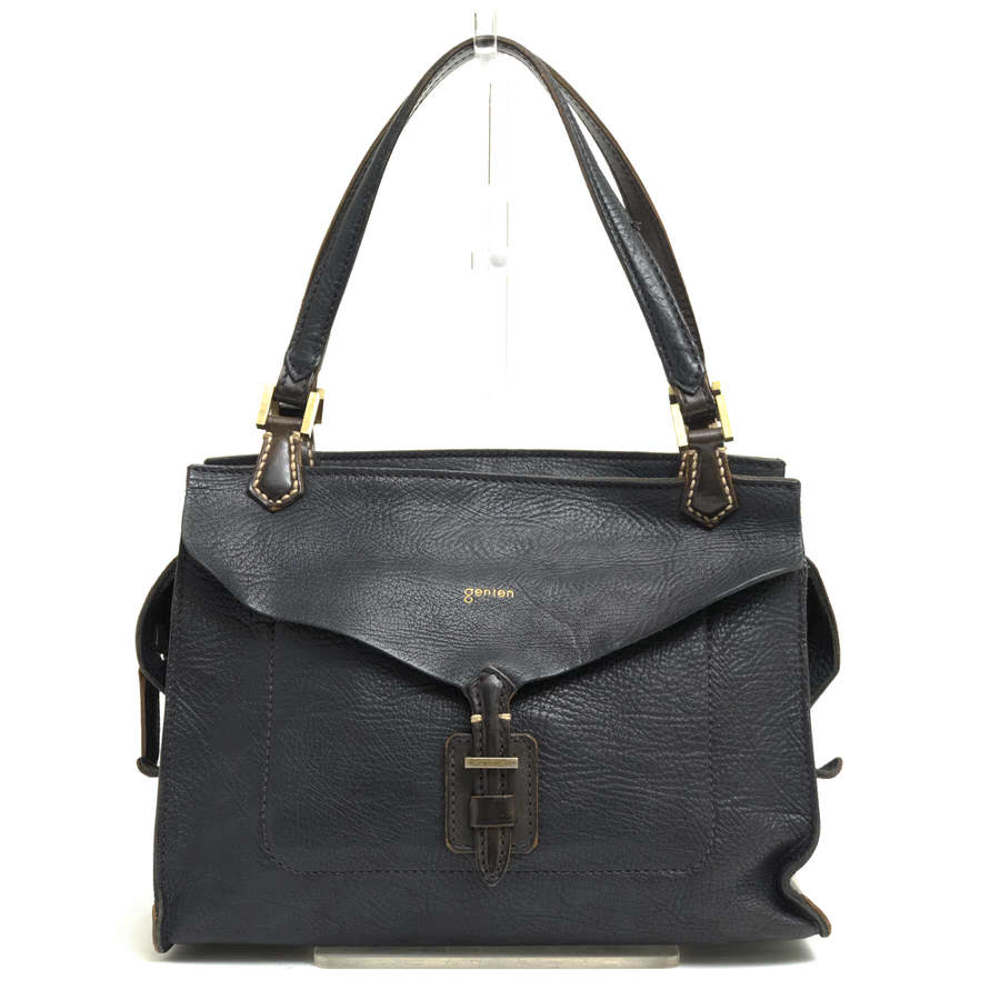 genten\\\' - genten ハンドバッグ ゲンテン GE-41202 FALDA ファルダ 牛革 A5サイズ収納可 【中古】