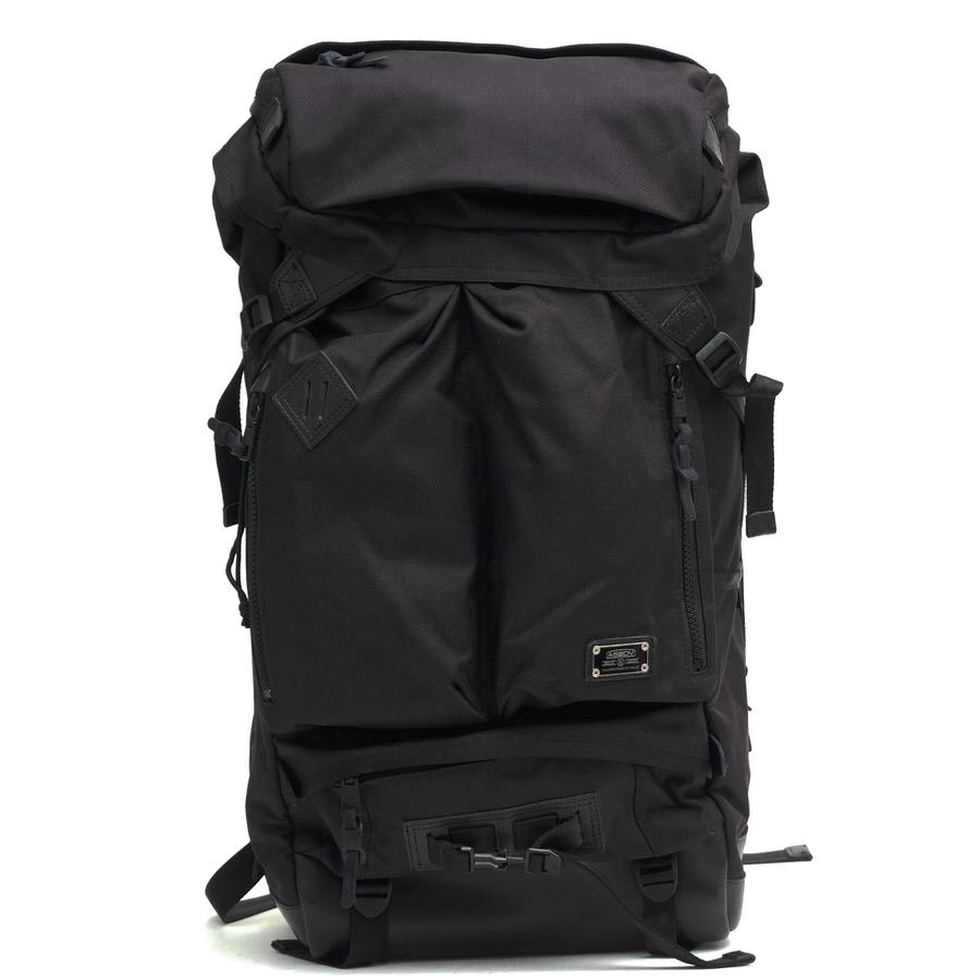 AS2OV リュック アッソブ 061307 EXCLUSIVE BALLISTIC NYLON 2POCKET BACKPACK エクスクルーシブ バリスティックナイロン 牛革 ノートPC収納可 【中古】 1