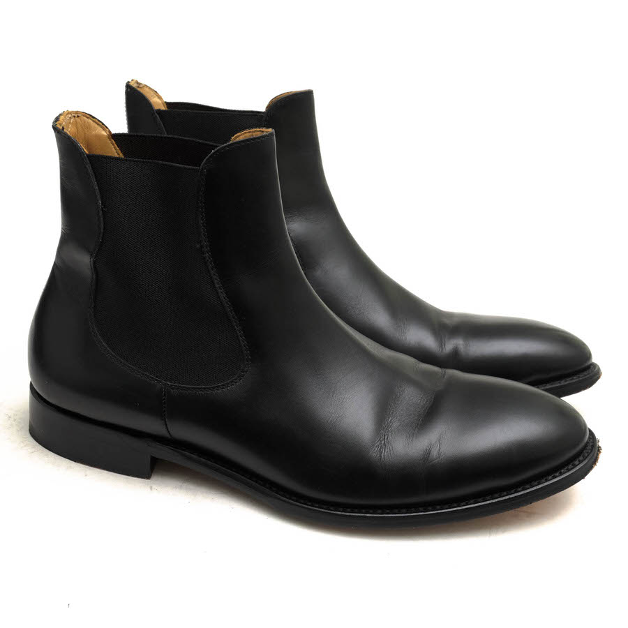 ブランディングのCordwainer サイドゴアブーツ コードウェイナー CW17051 ボックスカーフ 牛革 グッドイヤーウェルト製法 レザーソール 【中古】｜アングル2