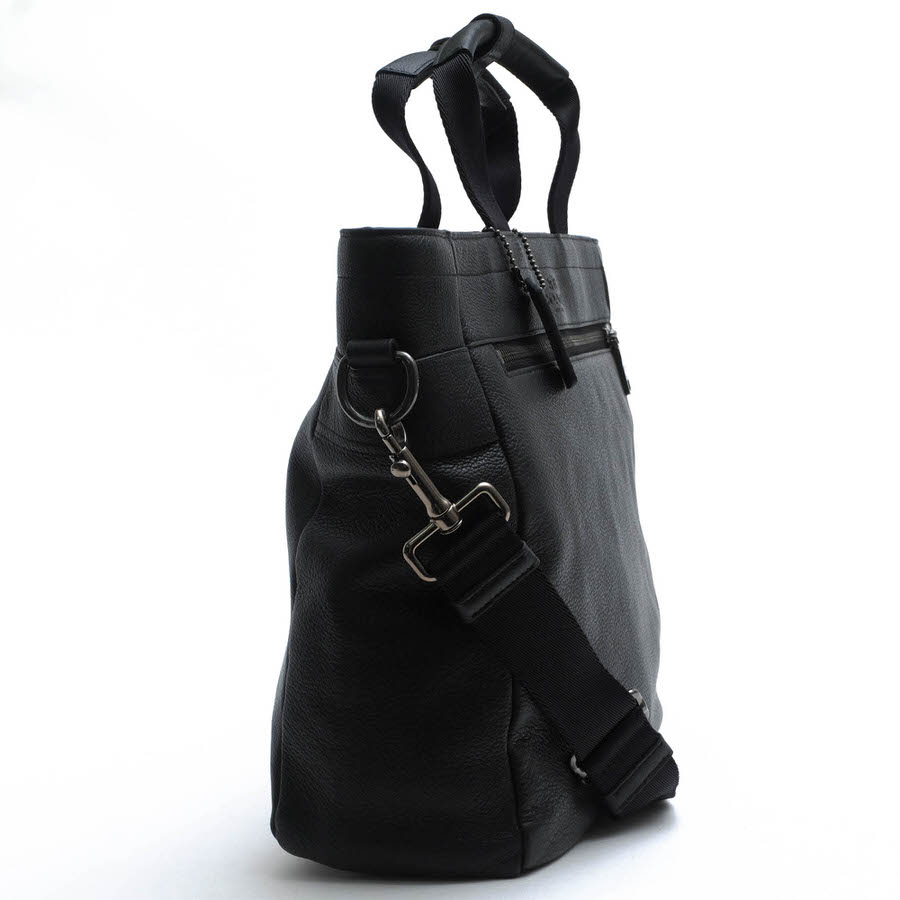 COACH トートバッグ コーチ 71648 UTILITY TOTE IN PEBBLE LEATHER ユーティリティ トート ペブルドレザー 牛革 シボ革 シュリンクレザー 2WAY ショルダーバッグ 【中古】