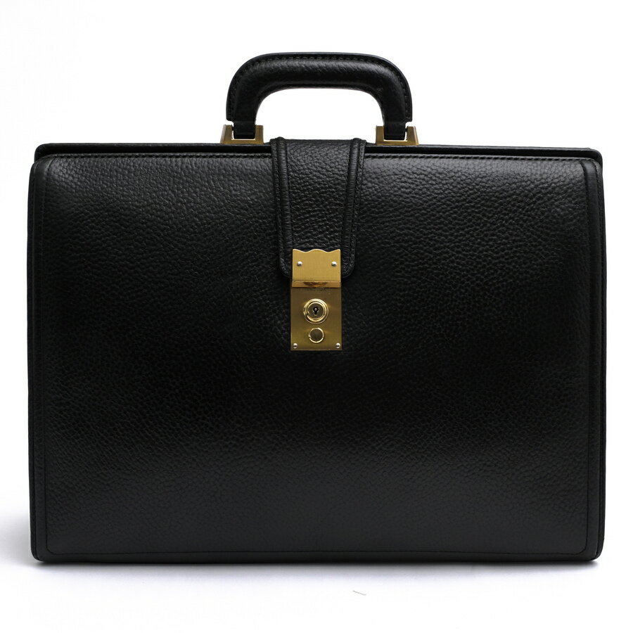 TANIZAWA ビジネスバッグ タニザワ 004-148 BLACK BULL ダレスバッグ Mサイズ 牛革 シボ革 シュリンクレザー 定番 【中古】