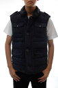 EMMETI ダウンベスト エンメティ ゴートスキン 山羊革 フード付き 【中古】