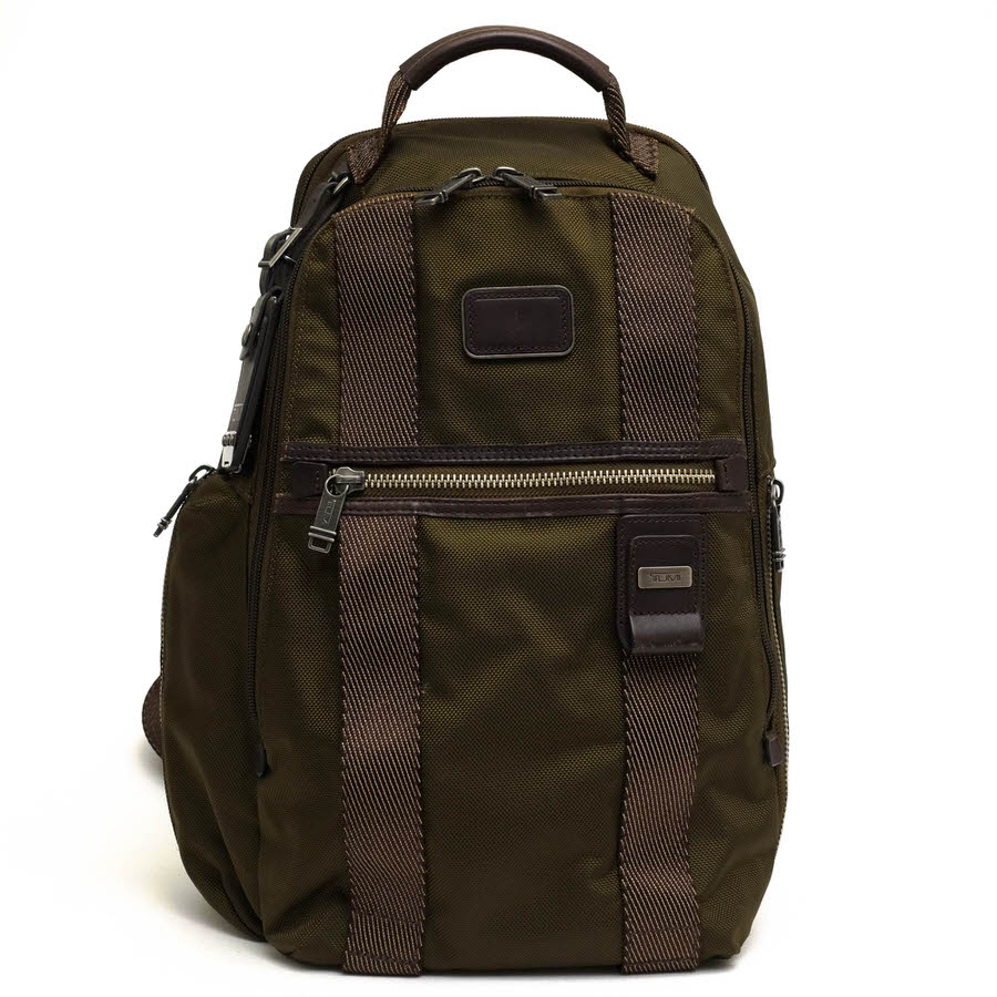 TUMI ショルダーバッグ トゥミ 22317OLH Greely Sling Backpack グリーリー スリング バックパック バリスティックナイロン ナパレザー 牛革 ボディバッグ 【中古】