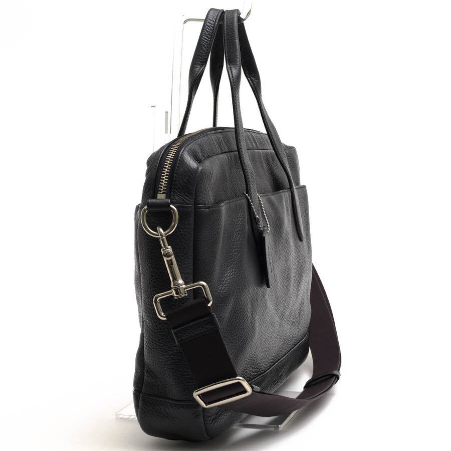 COACH ビジネスバッグ コーチ F11319 HAMILTON BAG IN PEBBLE LEATHER ハミルトン ...