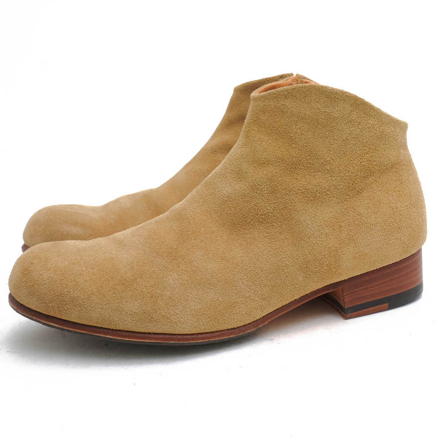 PADRONE サイドジップブーツ パドローネ PV7358-1201-12B SIDE ZIP SHORT BOOTS 牛革 プレーントゥ サイドジップ マッ...