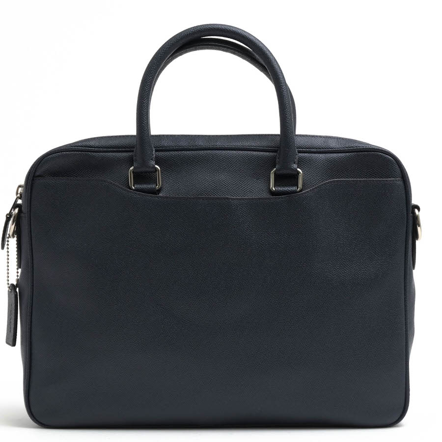 COACH ビジネスバッグ コーチ F72974 Beckett Compact Brief ベケット コンパクトブリーフ クロスグレインレザー 牛革 ノートPC収納可 【中古】