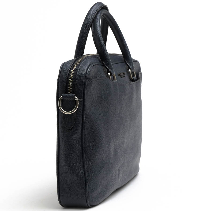 COACH ビジネスバッグ コーチ F72974 Beckett Compact Brief ベケット コンパクトブリーフ クロスグレインレザー 牛革 ノートPC収納可 【中古】