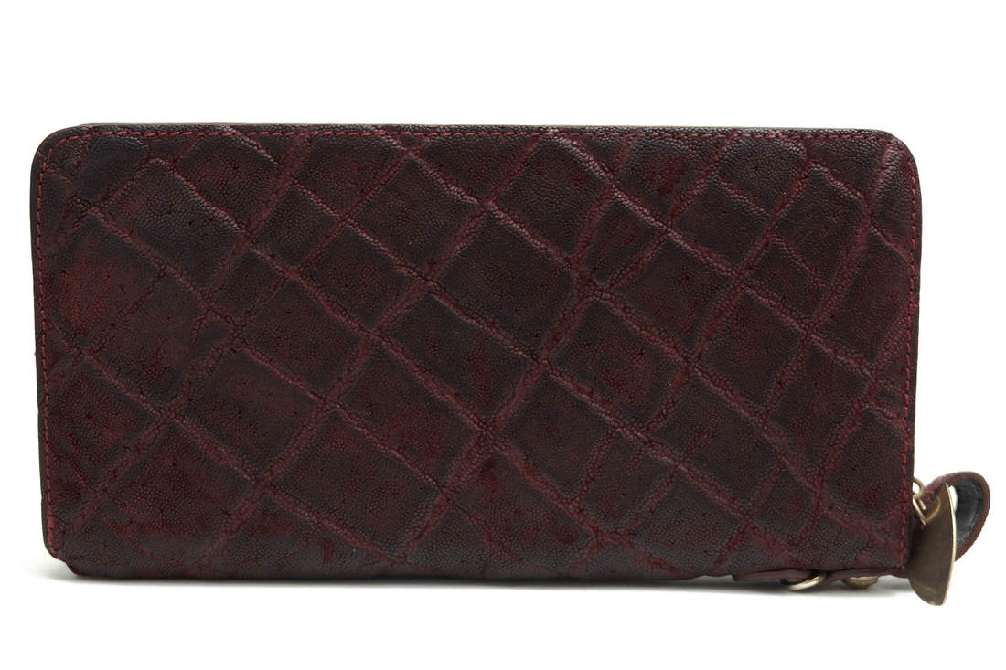 KC's 長財布 ケイシイズ K475 エレファント 象革 ローグス ROGUES別注 小銭入れあり ラウンドジップ ラウンドファスナー 【中古】