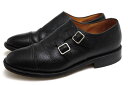 Mark McNairy ビジネスシューズ マークマクナイリー 8661BG Black Grain Buckle Shoe 牛革 カーフ グレイン型押し ダブルモンクストラップ ストレートチップ グッドイヤーウェルト製法 【中古】