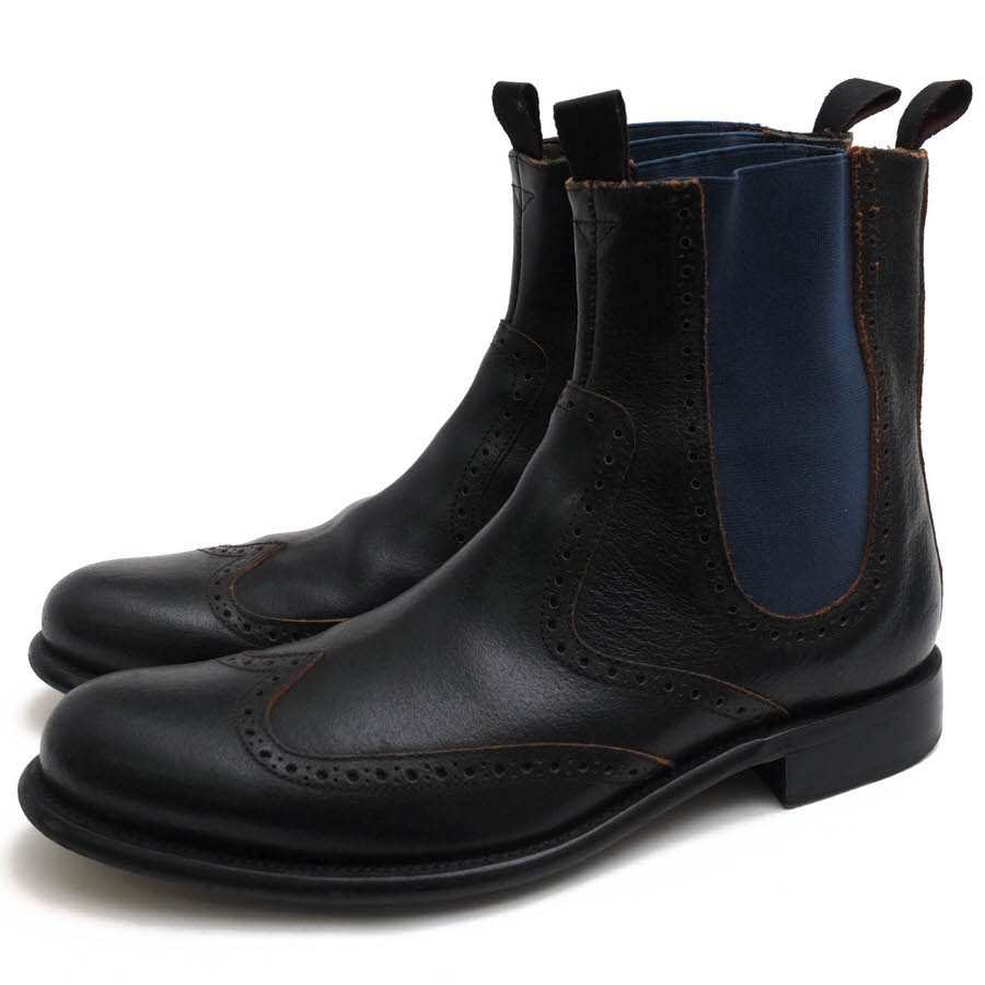 Paul Smith サイドゴアブーツ ポールスミス 373−802 馬革 ウイングチップ レザーソール 【中古】