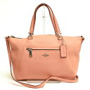 COACH ハンドバッグ コーチ 34340 PRAIRIE SATCHEL プレーリー サッチェル ペブルドレザー 牛革 2WAY ショルダーバッグ シボ革 シュリンクレザー 【中古】