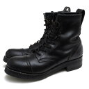 RUDE GALLERY レースアップブーツ ルードギャラリー 9855 REBELS LACE UP BOOTS-PUNCHED CAP TOE BLACK REBEL ブラックレーベル ホーウィン社 クロムエクセルレザー 牛革 キャップトゥ Vibramソール 【中古】