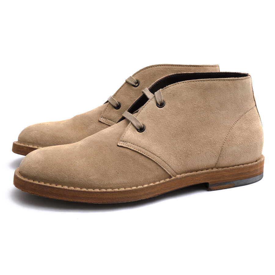 BOTTEGA VENETA チャッカブーツ ボッテガヴェネタ VFCA0 2903 STIV.TO PELLE S.CUOI SPRITZ SUEDE 牛革 外羽根式3アイレット プレーントゥ レザーソール 【中古】