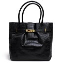 LEATHER JEWELS ハンドバッグ レザージュエルズ 17P82A ココリュクス COCOLUX メルディアナ 牛革 クロコ型押し 【中古】