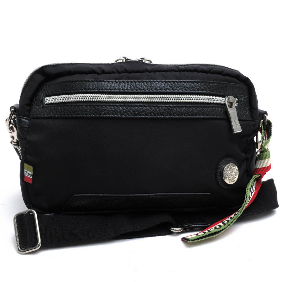 orobianco ショルダーバッグ オロビアンコ EUFONIO PL-GA 伊リモンタ社ナイロン 牛革 肩掛け ワンショルダーバッグ 【中古】