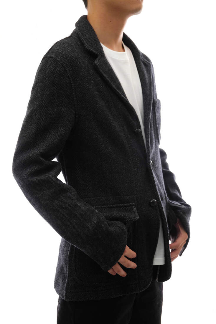 POLO RALPH LAUREN テーラードジャケット ポロ ラルフローレン MNBLKNIM1L00320 ヘリンボーンツイード アンコンジャケット シングルブレスト 【中古】