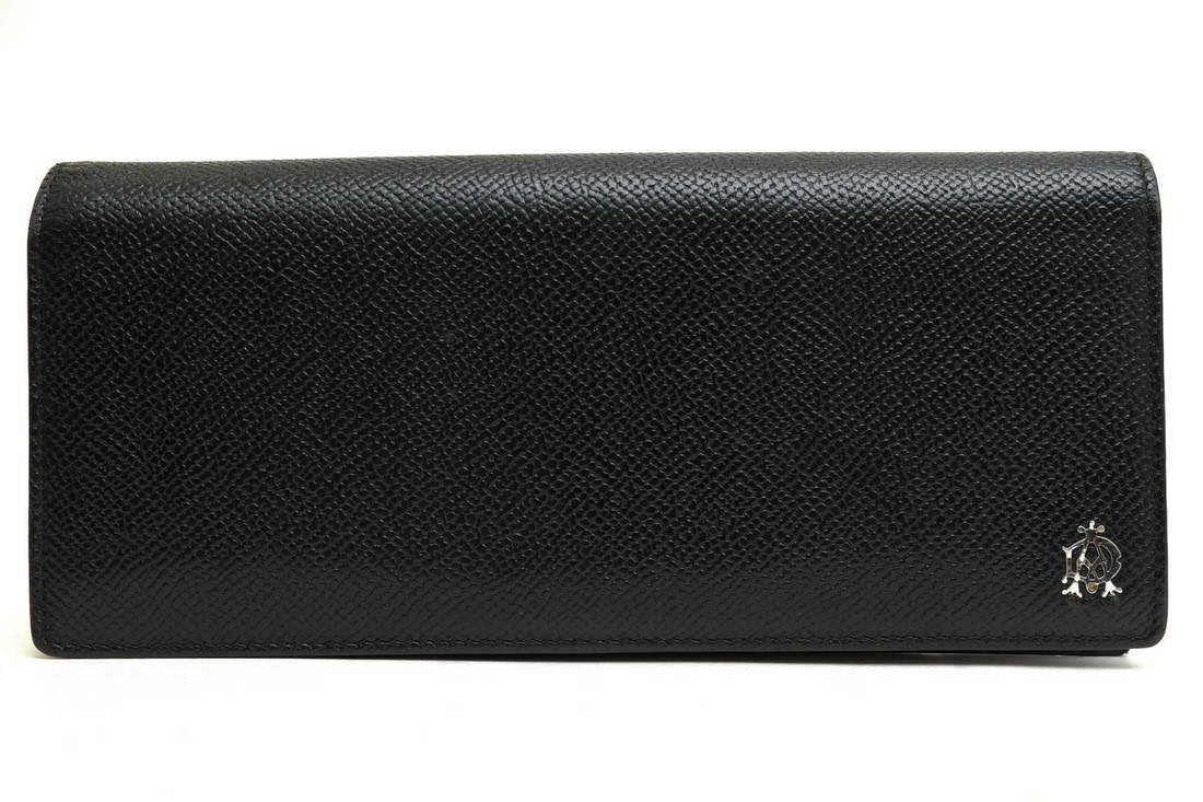 Dunhill 長財布 ダンヒル L2X210A BOURDON COAT WALLET ボードン イタリアンカーフ 牛革 小銭入れあり 【中古】