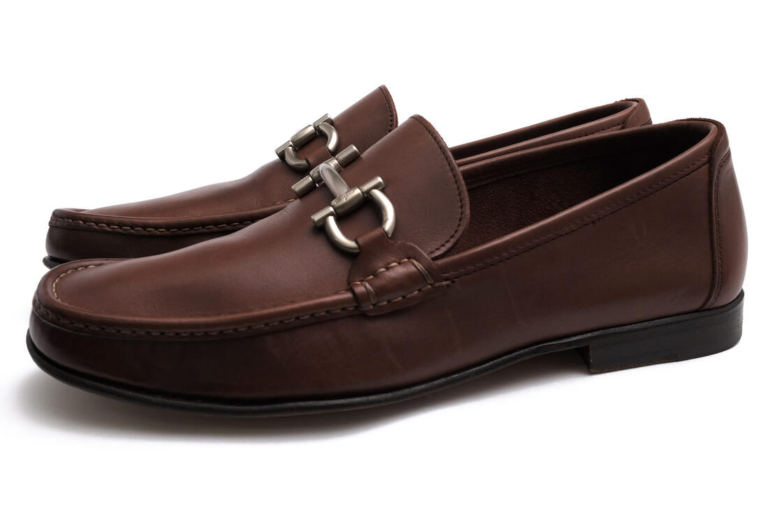 Salvatore Ferragamo ビットローファー フェラガモ TIBELIO 牛革 カーフ ガンチー...