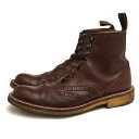 Dry Bones レースアップブーツ ドライボーンズ DSHC-008 Gillie Half Boots 牛革 カウハイド ギリーブーツ ウイングチップ クレープソール 【中古】