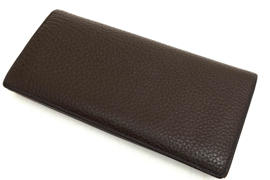 MAiSON TAKUYA 長財布 メゾンタクヤ TT2 ジャーマンシュランケンカーフ 牛革 小銭入れあり シボ革 シュリンクレザー 二つ折り 【中古】