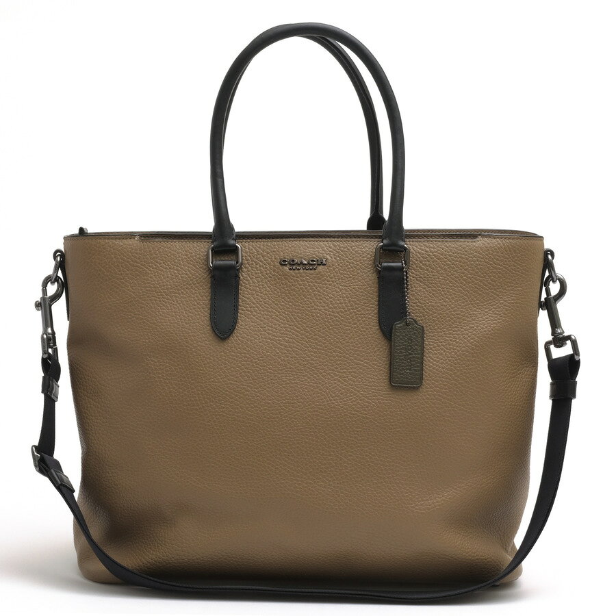BRANDINGの全商品で利用可↓↓1%OFFクーポン↓↓COACH コーチ トートバッグ メンズ C5813 Beckett Business Tote ベケット ぺブルレザー リファインドカーフレザー 牛革商品説明1941年、アメリカ、ニューヨークのマンハッタン、小さなロフトで生まれたコーチは、今や女性と男性のための洗練された高級ハンドバッグ、アクセサリー、ギフトを扱う、代表的なファッション・アクセサリー・ブラントになりました。シンプルでいて、機能的なバッグ。伝統のレザー商品から、新しい素材とレザーの組み合わせ、パステルカラーや原色などを積極的に取り入れ、スタイリッシュブランドへと変貌をとげた「COACH」。現在、世界25ヶ国以上の国々で事業を展開しているコーチは、「高い品質」「揺るぎない本物志向」「優れた価値」の伝統を忠実に守るグローバル・ブランドです。何十年もの間、コーチはクラフツマンシップの伝統を忠実に守り続けてきました。歴史と伝統に対するブランドの忠誠心は変わりません。コーチでは職人が中心にあり、彼らのクオリティへの献身がコーチ・ブランドを活気づけてきました。アメリカを代表する老舗ハンドバッグブランドとして、これからも世界中の人々に愛され続けていくことでしょう。細やかなシボ感が魅力のペブルレザーと、なめらかな質感のリファインドカーフレザーを組み合わせたラグジュアリーなビジネストート。内装にはジップポケットや多機能ポケットが配置され、書類や小物を整理しやすく、さらにノートパソコン用の専用ポケットを備えることでデジタルデバイスを安全に持ち運ぶことが可能です。外装にはファスナーポケットとマグネットスナップ付きポケットを備え、すぐに取り出したいアイテムの収納に便利です。底面には鋲が打ち込まれており、置いた際の安定感を高めつつ本体の摩耗を防ぐ仕様です。商品詳細◆ブランド名　COACH◆サイズ詳細　横幅(下部) 約38.5cm、縦幅 約31cm、マチ 約12.5cm◆仕様　ファスナー開閉 内側:ファスナーポケット×1、ポケット×3、ノートPCポケット×1、ペンホルダー×1 外側:ファスナーポケット×1、マグネットポケット×1◆特徴　ビジネストート ノートPC収納可 シボ革 シュリンクレザー 2WAY ショルダーバッグ◆型番　C5813 Beckett Business Tote ベケット◆素材　上質な革 レザー◆素材詳細　ぺブルレザー、リファインドカーフレザー（牛革）◆色　ベージュ◆商品状態　中古品-良い◆付属品　ショルダーストラップ