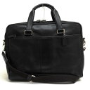 COACH ビジネスバッグ コーチ F05745 ハドソン シングルジップ・レザー・コミューター フルグレインレザー 牛革 2WAY ショルダーバッグ 【中古】