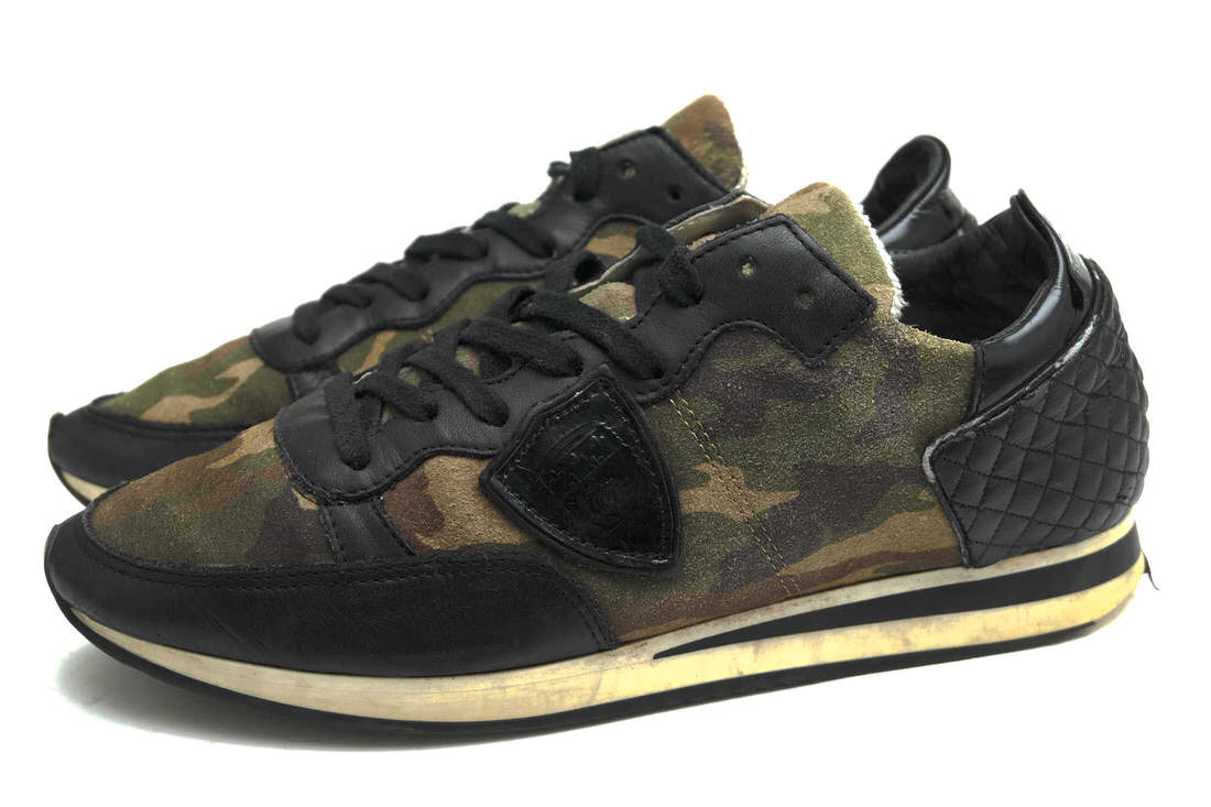 フィリップモデル スニーカー カーキグレー・ブルー・レッド