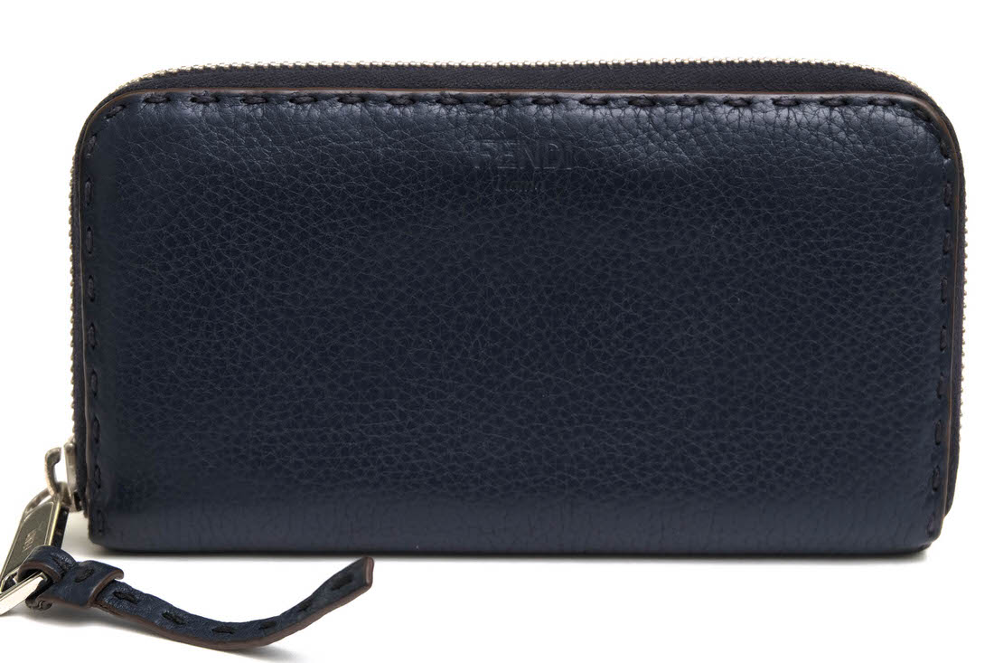 FENDI 長財布 フェンディ 8M0374 SELLERIA セレリア 牛革 カーフ ユニセックス 小銭入れあり シボ革 シュリンクレザー ラウンドジップ ラ...