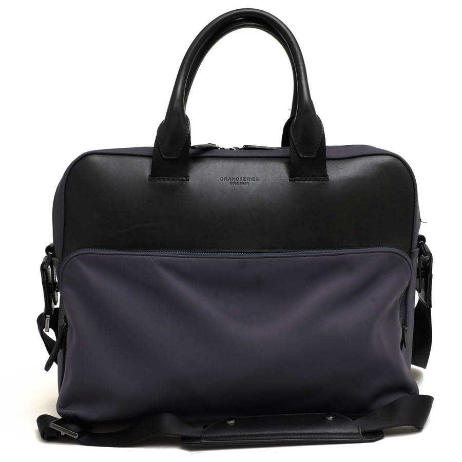 COLE HAAN ビジネスバッグ コールハーン F11338 GRANDSERIES Nylon and Leather Attache 一部牛革 2WAY ショルダーバッグ 【中古】